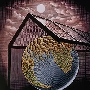 Illustration of the greenhouse effect