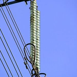 Insulators on an electricity pylon