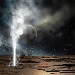 Kuiper Belt Object geysers, artwork