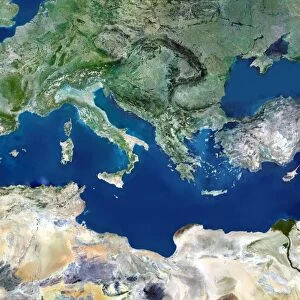 Mediterranean Basin, satellite image