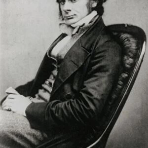 Photograph of biologist Thomas Huxley, in 1857