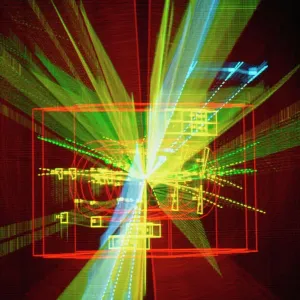 Particle Interaction Print: High-Energy Collision at CERN Particle Interaction Print: High-Energy Collision at CERN