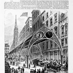 Proposed elevated railway, 1871, artwork