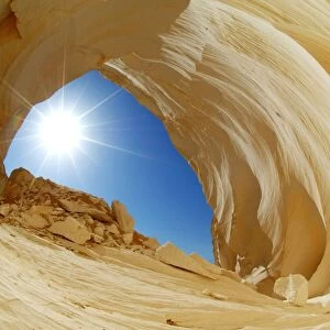 Rock archway, Egypts White Desert