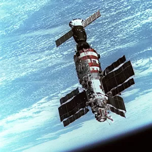 Salyut 7 space station in orbit