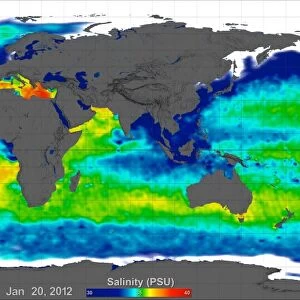 Sea surface salinity, 2012 global map C016 / 3796