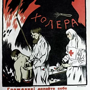 Soviet cholera vaccination poster, 1967