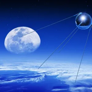 Sputnik 1 Satellite Print Sputnik 1 Satellite Print