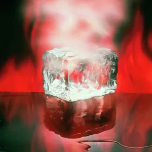 Three states of matter, ice, water, steam