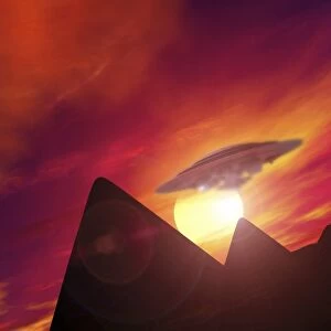UFO over the pyramids, artwork F006 / 3609