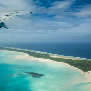 Aerial of Tarawa, Kiribati, South Pacific, Pacific