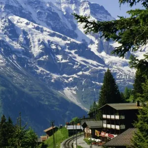 Alpine Railway Print, Murren Region Alpine Railway Print, Murren Region