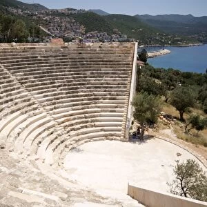 The Amphitheatre at Kas, the only Anatolian theatre to face the sea, Kas