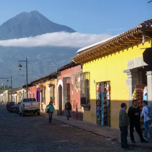 Antigua and Vulcano Fuego, Guatemala, Central America