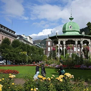 Bandstand in Festplassen, Bergen, Norway, Scandinavia, Europe