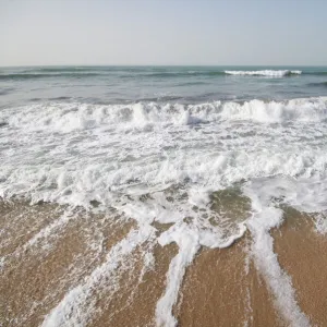 Beach at Ngala Lodge, situated between the resorts of Bakau and Fajara, near Banjul, Gambia, West Africa, Africa