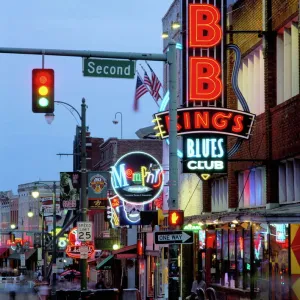 Beale Street at night