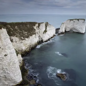 The beautiful cliffs and sea stacks of Old Harry Rocks, Jurassic Coast