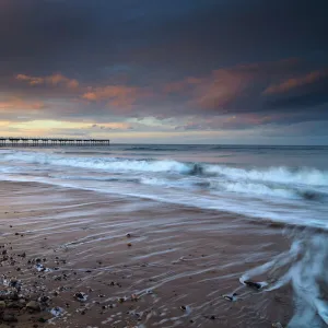 A beautiful spring sunset at Saltburn, North Yorkshire, England, United Kingdom, Europe