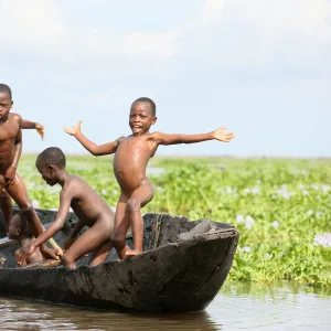 Benin Canvas Art Print Collection: Ganvie