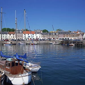 Boats on water and waterfront at Neuk of Fife