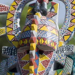 Bobo masks during festivities, Sikasso, Mali, Africa