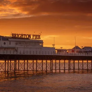 Brighton Pier Print at Sunrise Brighton Pier Print at Sunrise