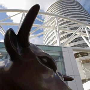 Bull Statue, the Bullring Shopping Centre, Birmingham, England, United Kingdom, Europe