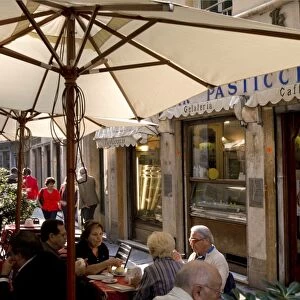 Cafe, Genoa port, Liguria, Italy, Europe