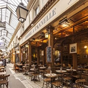 A cafe in Passage des Panoramas, Paris, France, Europe