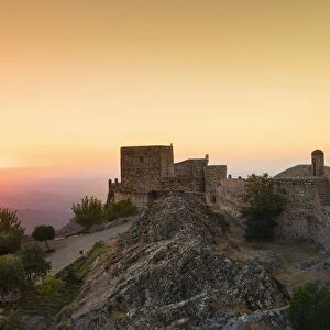 The castle at Marvao, a dramatic Portuguese medieval hill-top village bordering Spain
