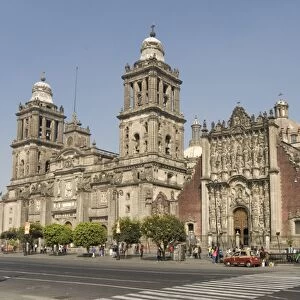 Catedral Metropolitana, Zocalo (Plaza de la Constitucion), Mexico City, Mexico, North America
