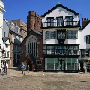 Cathedral Close Print, Exeter, Devon