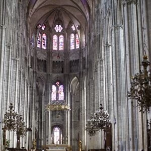 Central nave and chancel, Bourges cathedral, UNESCO World Heritage Site