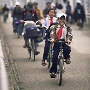 Children on bicycles