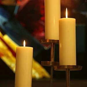 Church candles, Le Chesnay, Yvelines, France, Europe