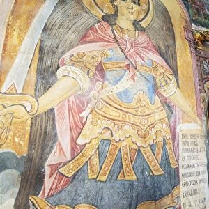 Church of the Holy Virgin, mural frescos by Zahari Zograf, Troyan Monastery, Bulgaria, Europe