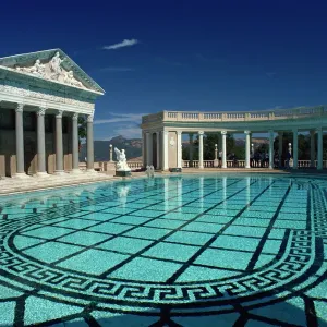 Classical Architecture Print, Hearst Castle Pool Scene Classical Architecture Print, Hearst Castle Pool Scene