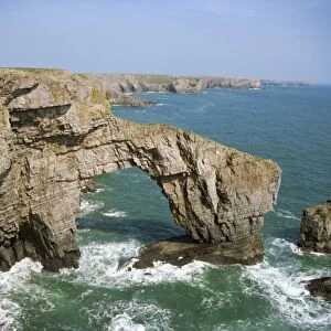 Coastline from Eleug Stacks, Pembrokeshire, Wales, United Kingdom, Europe