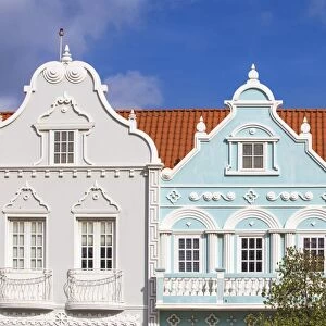 Colonial Dutch architechure near Main Street, Oranjestad, Aruba, Netherlands Antilles