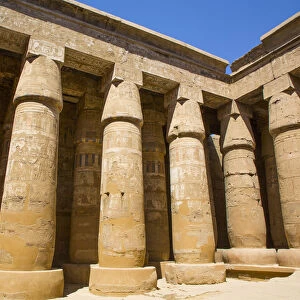 Columns, Temple of Khonsu, Karnak Temple Complex, UNESCO World Heritage Site, Luxor