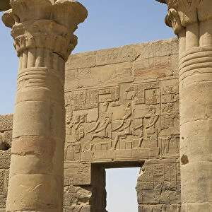 Columns, Vestibule of Nectanebo, Temple of Isis, UNESCO World Heritage Site