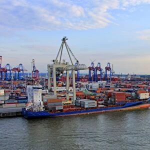 Container Terminal Burchardkai, Harbour of Hamburg, Germany, Europe