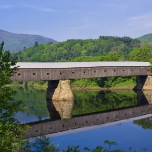 Bridges Framed Print Collection: Cornish Windsor Covered Bridge, New Hampshire