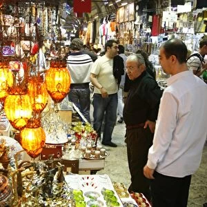 Craft and lanterns shop in the Grand Bazaar, Istanbul, Turkey, Europe