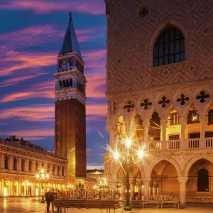 Venice Sunset Print: Doges Palace and Campanile Venice Sunset Print: Doges Palace and Campanile