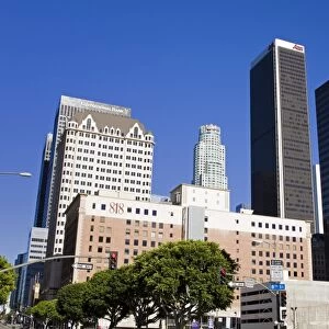 Downtown skyscrapers, Los Angeles, California, United States of America, North America