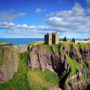 Dunnottar Castle outside of Stonehaven, Aberdeenshire, Scotland, United Kingdom, Europe