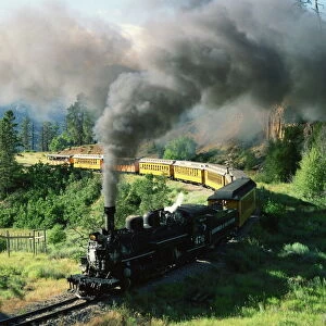 Durango and Silverton vintage steam engine, Hermosa, Colorado, United States of America