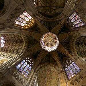 Ely Cathedral interior, lantern and nave, Ely, Cambridgeshire, England, United Kingdom